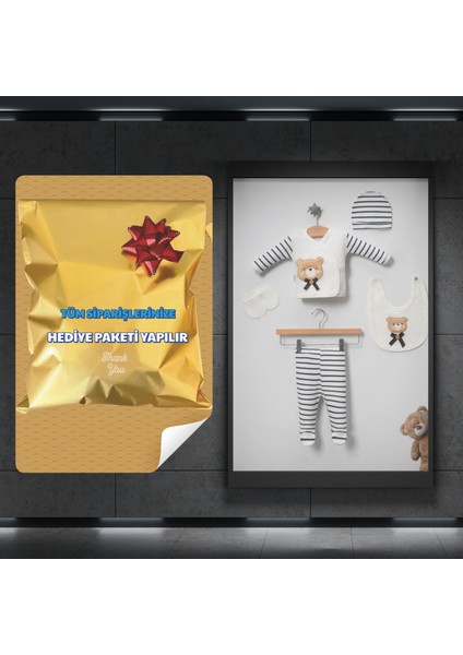 Ayıcık Süzene Nakışlı Lüx Erkek Yeni Doğan Hastane Çıkış 5'li Zıbın Seti - Kutulu Hediyelik Set indirimleri