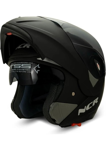 Çene Açılır Kask Mat Siyah Vizörlü Ece Belgeli modelleri