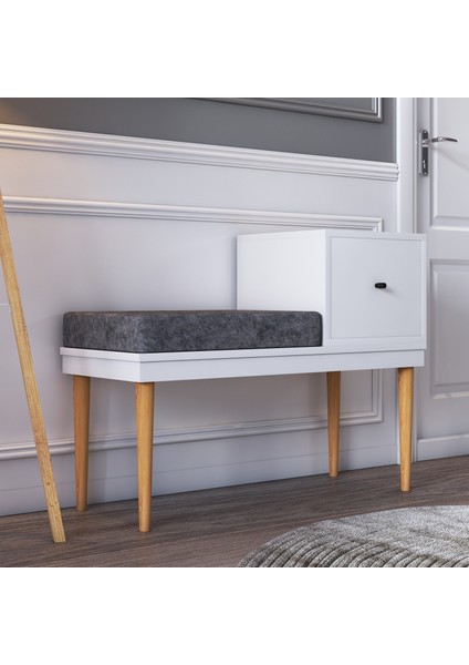 Paris Modern Puf Beyaz