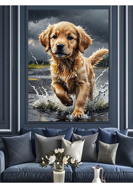 Yavru Köpek Dekoratif Kanvas - Mdf Ahşap Tablo