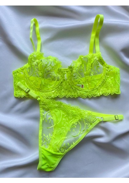 Neon Dantelli Iç Çamaşırı Takımı Sütyen Iç Çamaşır Bralet Takımı Dantelli Sütyen Tanga fırsatları