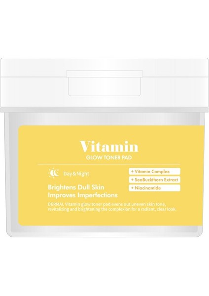 Vitamin Glow Toner Pad 120’LI – Cilt Aydınlatıcı ve Vitamin Kompleksli Tonik Ped 180 ml