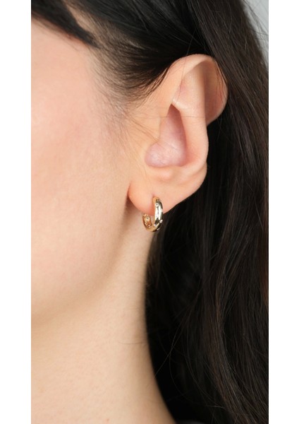 14 Ayar Altın Taş Detaylı Oval Halka Küpe 997 fiyatları