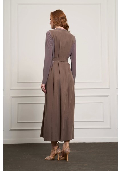 Basic Elbise 37814 Vizon