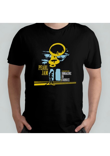 Pearl Jam Unisex %100 Pamuklu Bisiklet Yaka T-Shirt Model 4