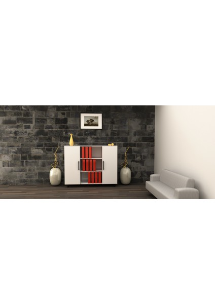 2 Kapaklı Ofis ve Çok Amçalı Dolap Beyaz Mdflam 2K0M003 150 cm *110 cm *40 cm fiyatları