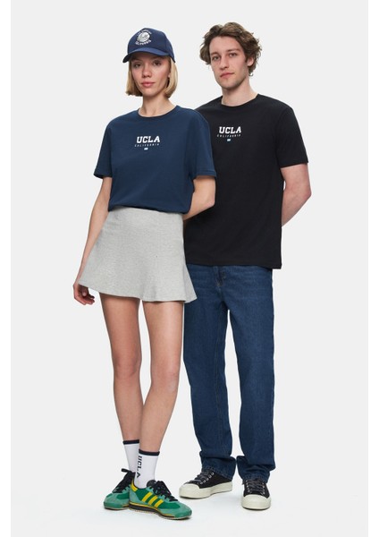 Sherman Siyah Bisiklet Yaka Baskılı Standard Fit Erkek Tshirt fiyatları