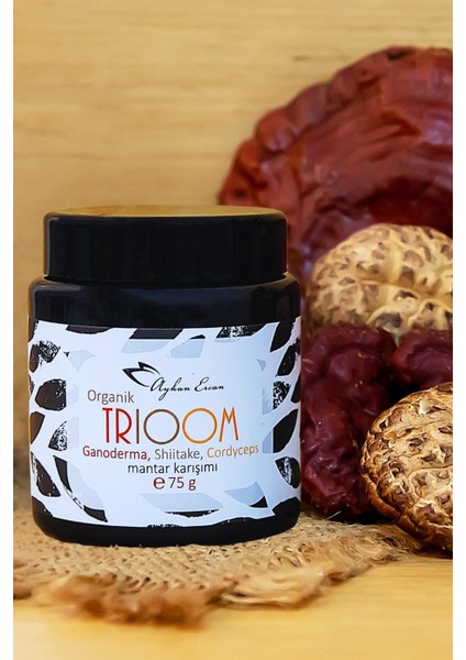 Organik Trioom 75 G (Reishi, Shiitake, Cordyceps Mantarları)