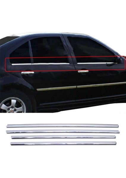 Volkswagen Bora Krom Cam Çıtası 1998-2004 4prç