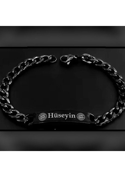 Kişiye Özel İsimli Kararmaz Çelik Bileklik Takım Baskılı