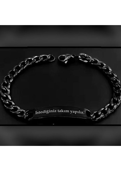 Kişiye Özel İsimli Kararmaz Çelik Bileklik Takım Baskılı fiyatları