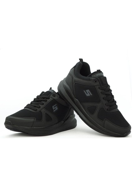 Siyah Rahat Esnek Sneaker Spor Ayakkabı