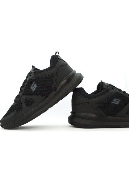 Siyah Rahat Esnek Sneaker Spor Ayakkabı