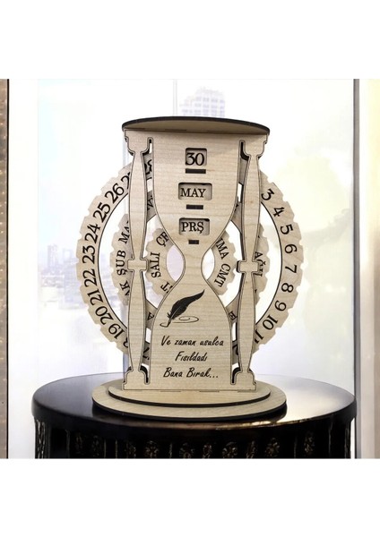 Ahşap Sonsuz Takvim Kum Saati Şekilli Isime Özel Kişiselleştirilebilir fiyatları