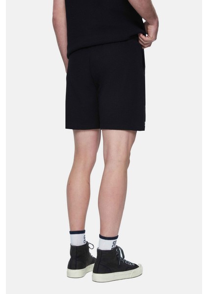 Sıerge Siyah Örme Şort Baskılı Standard Fit Erkek Örme Şort indirimleri