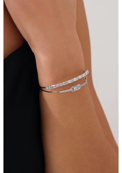 Kristal Denge Silver Bileklik