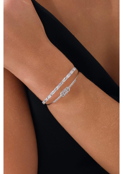 Kristal Denge Silver Bileklik