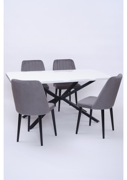 Kütük Milano Mdf Mutfak Masa Sandalye Takımı 90X160