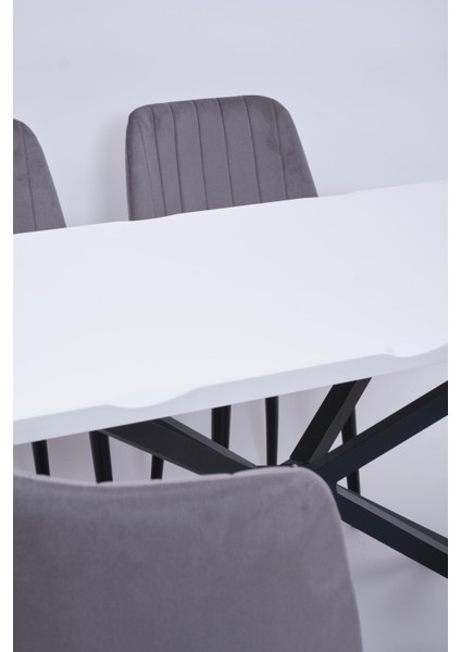 Kütük Milano Mdf Mutfak Masa Sandalye Takımı 90X160