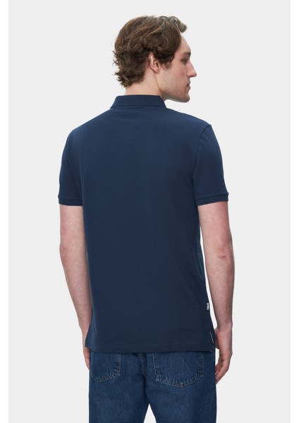 Quınton Lacivert Polo Yaka Nakışlı Standard Fit Erkek Tshirt fırsatları