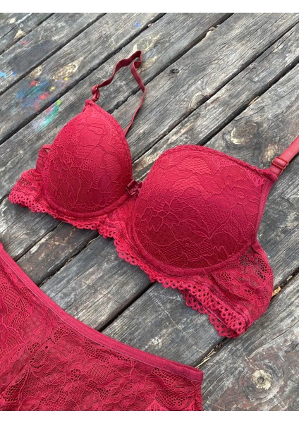 Bordo Dantelli Destekli Takım fiyatları