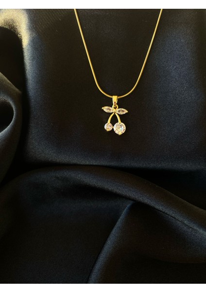 Paslanmaz Çelik Kadın Zirkon Taşlı Kiraz Kolye fiyatları