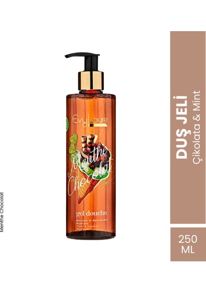 Menthe Chocolat Parfümistik Duş Jeli Çikolata ve Mint Ekstraktlı Yoğun Nemlendirici 300 ml