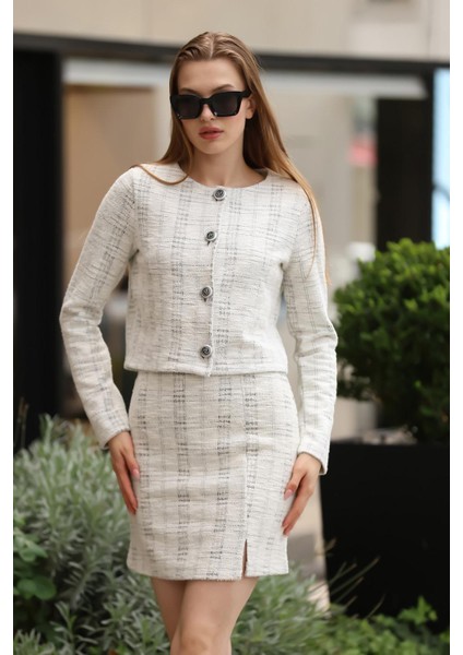 Kadın Ceket Etek Ikili Takım