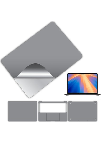 Macbook Pro 16 Inç 360 Kaplama Koruma Sticker Çizilmez Film Kaplama M1 M2 M3 M4 Işlemciler Uzay Grisi