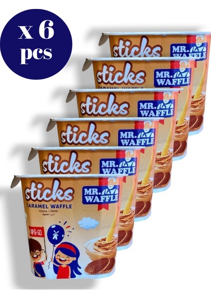 Karamelize Bisküvi Ezmesi & Grissini Sticks Caramel 50 gr 6'lı Paket