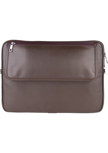 S.Deri Laptop Çantası,Tablet Çantası,13.3'' Inç,n,Omuz ve Valiz Askılı,Aksesuar ve Evrak Cepli,24*34*2 cm.,Kahverengi
