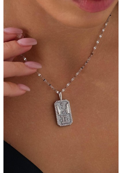 Zodiac Burç Silver Ikizler Burcu Kolye