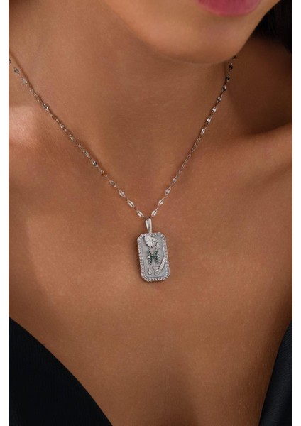 Zodiac Burç Silver Çelik Balık Burcu Kolye
