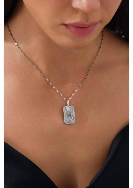 Zodiac Burç Silver Çelik Balık Burcu Kolye