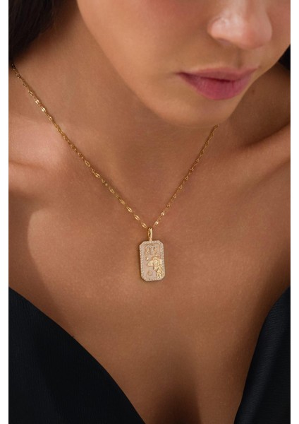 Zodiac Burç Gold Çelik Koç Burcu Kolye