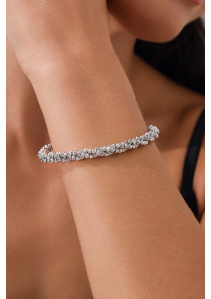 Örgülü Güneş Işığı Silver Bileklik modelleri