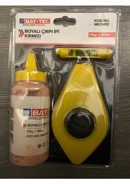 Bay-Tec Boyalı Çırpıcı Ipi Kırmızı 115 gr / 30 mt