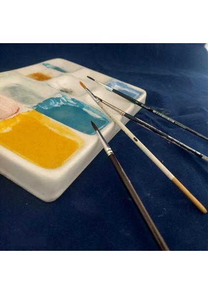 Porselen Resim Paleti-Seramik El Yapımı 21X16CM