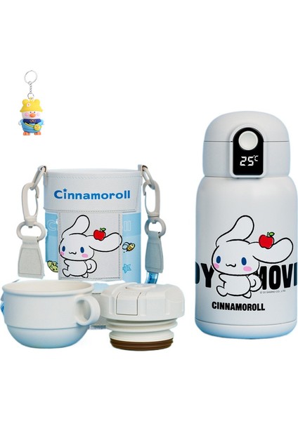 316 Paslanmaz Çelik Astar Çocuk Termos Bardağı Çilek Ayı Akıllı Sıcaklık Ekran Kayışı Taşınabilir Askı Bezelye Bardağı Saman Bardağı (Yurt Dışından)