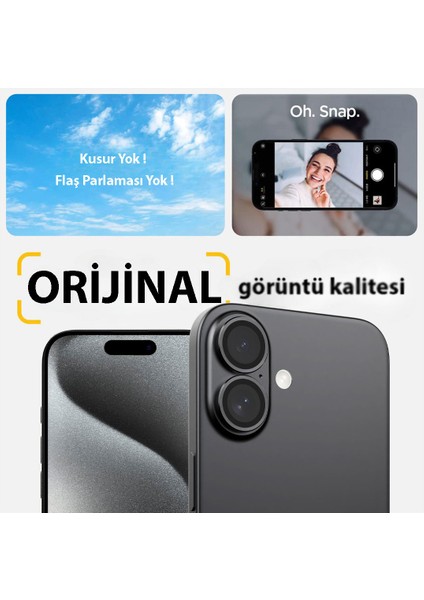 Buddıes Iphone 16 / 16 Plus Uyumlu Kamera Lens Koruyucu (SİLVER) modelleri