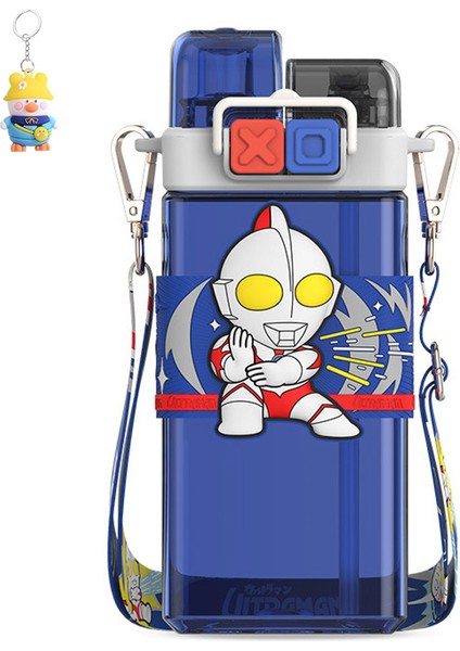 Ultraman Çift Içecek Bardak Karikatür Çocuk Öğrenci Yaratıcı Pop Up Kapaklı Çift Açık Plastik Bardak (Yurt Dışından)