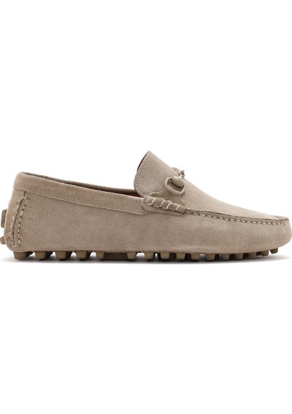 Erkek Vizon Süet Deri Loafer 25SFD630810