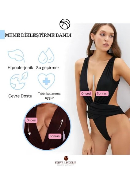 Intive Dekolte Kıyafet/abiyeler Için Şeffaf Meme Dikleştirici Çift Yapışkanlı Kaldırıcı Bant- 5metre fiyatları