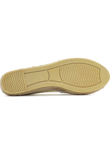 Kadın Altın Metalik Deri Espadril 25SFD205332