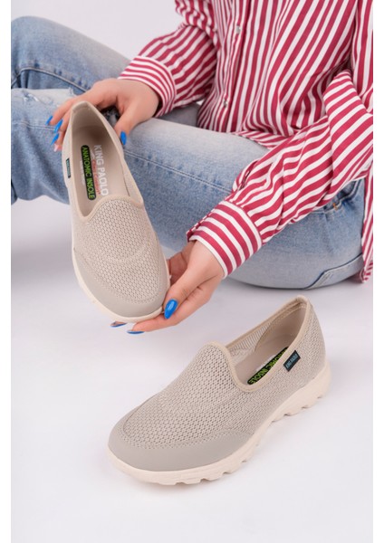 Kadın Bej Memory Foam Clima Comfort Günlük Ayakkabı