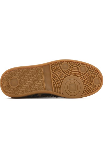 Kadın Leopar Bağcıklı Deri Sneaker 25SFD4205W2