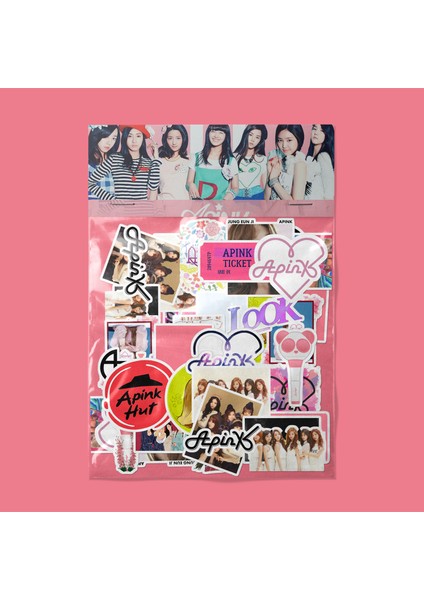 Apink Sticker Paketi -Bullet Journal - Ajanda - Planner - Defter - Laptop Etiket Çıkartma Çok Renkli 10 x 15 Paket Boyutu 3 x 5 cm Stickerlar Paket Içeriği 25 Adet Dadi Ramba