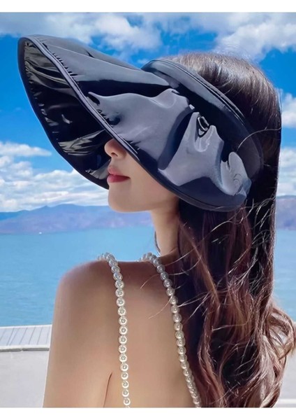 Kadın Geniş Siperli Uv Korumalı Vizör Şapka