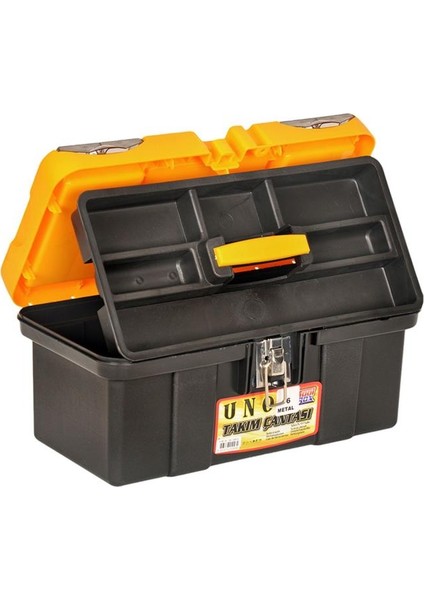 16 Inç Paslanmaz Metal Kilitli Takım Çantası Üst Kapakları Kırılmaz 41X20, H18 Edevat Alet Çantası