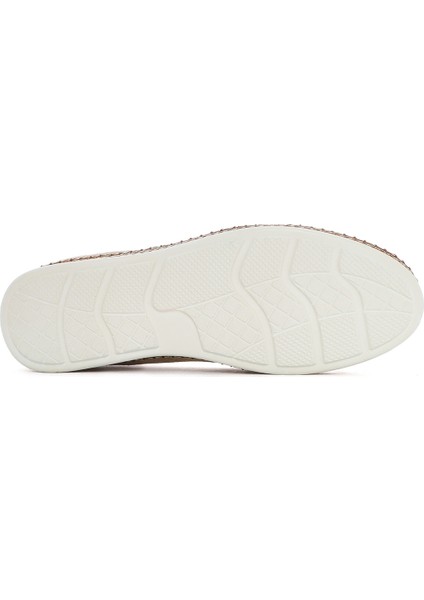 Kadın Bej Süet Deri Comfort Loafer 25SFD500510